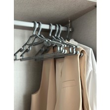 Pure Age Desenli Esnek Kalın Elbise Pantalon Fular Ceket Askısı 6 Lı Set