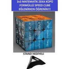 Matematik - Geometri Formüllü 3x3  Zeka Küpü-Speed Cube -Sabır Küpü- Matematiği Eğlenirken Öğrenin