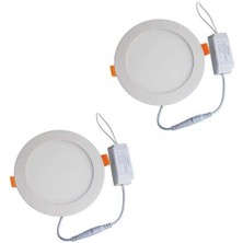 LED Panel Spot Beyaz 6W 12CM 2 Adet Hıghtek HT-0503