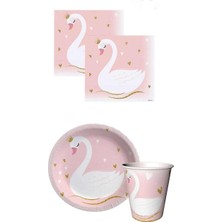 Rönesans Parti Rönesans Kuğu Temalı Tabak Bardak Peçete Doğum Günü Parti Seti