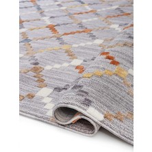 Broadway Iskandinav Salon Halısı Mutfak Halısı Yolluk Bukle Dokuma Halı Geometrik Multi Br-01