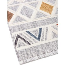 Broadway Iskandinav Salon Halısı Mutfak Halısı Yolluk Bukle Dokuma Halı Geometrik Multi Br-04