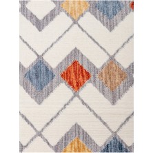 Broadway Iskandinav Salon Halısı Mutfak Halısı Yolluk Bukle Dokuma Halı Geometrik Multi Br-03