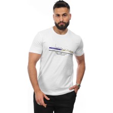Erkek Baskılı Slim Fit Pamuklu T-Shirt