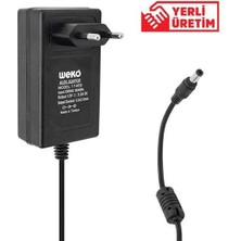 Weko 12 Volt - 3.2 Amper - 38 Watt 5.5*2.5 Uçlu Yerli Üretim Plastik Kasa Priz Tipi Adaptör