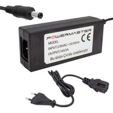 Powermaster PM-14311 16 Volt - 3 Amper 5.5*2.5 mm Uçlu Plastik Kasa Santral Adaptörü (Masaüstü)