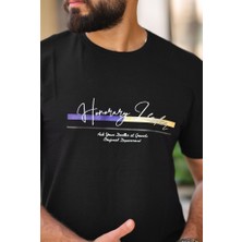 Erkek Baskılı Slim Fit Pamuklu T-Shirt