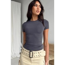 Fablair Bisiklet Yaka Basic Kısa Kollu Esnek  Body