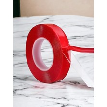 Luckyol Çift Taraflı Silikonlu 2 Metre Şeffaf Bant 18 mm X2M Su Geçirmez Süper Güçlü Montaj Band Vhb Akrilik