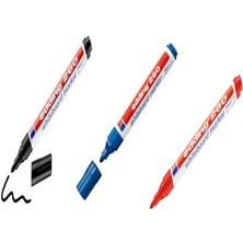 Edding 260 Kırmızı & Mavi & Siyah  3 Adet Kalem