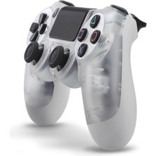 Ps4 Kablosuz Gamepad Garantili Joystick Yenilenmis Gamepad Controller - Şeffaf Beyaz