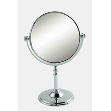 Feryal Yuvarlak Gümüş Renkli Masa Aynası 27  cm  (3815)