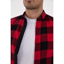 Jack Carısma Flanel Ince Damalı Slim Fit Gömlek