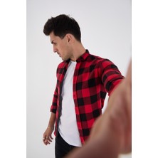 Jack Carısma Flanel Ince Damalı Slim Fit Gömlek