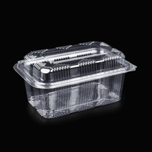 1000 gr Plastik Yüksek  Kapaklı Sızdırmaz Kap 50 Adet