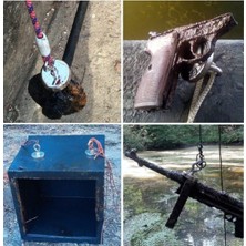 Dünya Magnet Süper Güçlü Halkalı Büyük Neodyum Pot Mıknatıs - 60MM Çap, Fishing Magnet, Kurtarma Mıknatısı