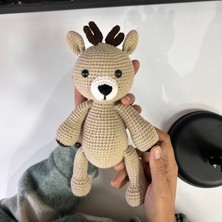 Marifetli Tığım Amigurumi Örgü Geyik Oyuncak / Elişi Oyuncak / Uyku Arkadaşı