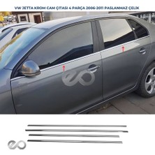 Ebal Oto Vw Jetta Cam Çıtası 4 Parça  2006-2011  Paslanmaz Çelik