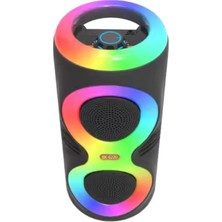 Hepu Hp 112 Bluetooth Hoparlör 2*4 Inc 10 W Rms Rgb USB Kablolu Mikrofonlu 3600 Mah
