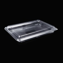 1000 gr Plastik Kapaklı Sızdırmaz Tatlı Taşıma Kabı 25 Adet