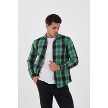Jack Carısma. Oduncu Ekose Slim Fit Erkek Gömlek