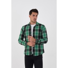 Jack Carısma. Oduncu Ekose Slim Fit Erkek Gömlek