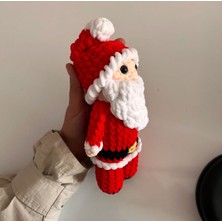 Elişi Örgü Kadife Noel Baba Oyuncak / Amigurumi / Oyun Arkadaşı