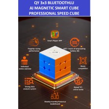 Qy Aı Bluetooth Smart Cube 3x3 Mıknatıslı Manyetik Yapay Zekalı Zeka Küpü - Profesyonel Speed Cube