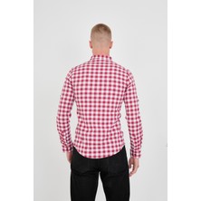 Jack Carısma Dama-Ekose Pamuklu Slim Fit Erkek Gömlek