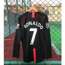 After Party Cristiano Ronaldo Siyah Renk 2008 Sezonu Manchester United Uzun Kol Forma