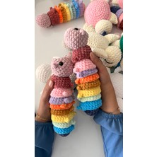 Marifetli Tığım Amigurumi Örgü Kadife Tırtıl Oyuncak / Uyku Arkadaşı