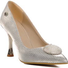 Pierre Cardin Gümüş Kadın Topuklu Ayakkabı