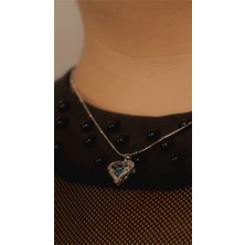 Jewerly Zirkon Taşli Kalpli Kolye