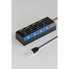 Laptop Için 4 Port USB 2.0 Hub, Çok Portlu Çoğaltıcı, Hızlı USB Switch, Dişi Splitter