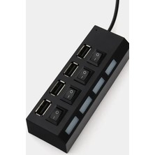 Laptop Için 4 Port USB 2.0 Hub, Çok Portlu Çoğaltıcı, Hızlı USB Switch, Dişi Splitter