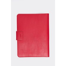 Meschain Kırmızı Renkli MacBook Air Pro 13-14 Inç Organizer Evrak ve Laptop Çantası
