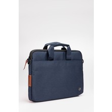 Meschain Su Geçirmez Kumaş Evrak & Laptop Çantası 13" - 14" Inç Siyah