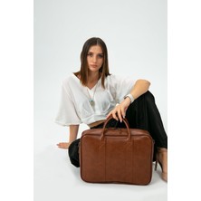Macbook Organizer Laptop Evrak Çantası 15.6" & 16" Inç Taba