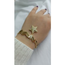 Çelik Kararma Yapmaz Charmlı Zigzag 3'lü Ajda Bilezik(Istediğiniz Charmı Sorular Bölümünden Belirtiniz)