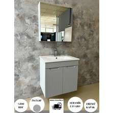 Noce Banyo Dolabı Aynalı Cnc Işlemeli Membran Kapaklı 65 cm