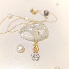 Çiçek Kolye 14 Ayar Altın  Hd Videolu