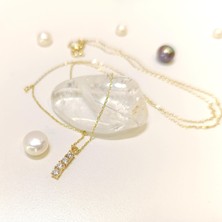 Dört Taşlı Kolye 14 Ayar Altın  Hd Videolu