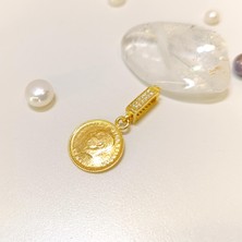 Altın Ofisi Atalira Çeyrek Altınlı Charm Açılır Kilitli Kolye