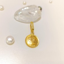 Altın Ofisi Atalira Çeyrek Altınlı Charm Açılır Kilitli Kolye