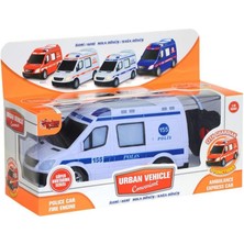 Melff V001-2 V3 V004  Kumandalı Sesli Işıklı Polis Arabası-Jandarma-Ambulans-Itfaiye 1:18-Vardem