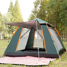 6 Kişilik Otomatik Kamp Çadırı Çift Kapılı Tenteli Sineklikli Çadır 240X240X160CM