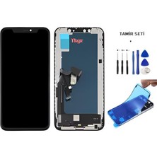 Tkgz - iPhone XS Uyumlu Lcd Ekran Dokunmatik  (GX MARKA ) + TAMİR SETİ + TOZ BANTI