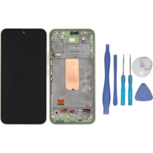Tkgz - Samsung Galaxy A54 5G SM-A546 Uyumlu Lcd Ekran Dokunmatik  YEŞİL ÇITALI + TAMİR SETİ