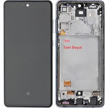 Tkgz - Samsung Galaxy A72 - SM-A725 Uyumlu Lcd Ekran Dokunmatik  ÇITALI SİYAH