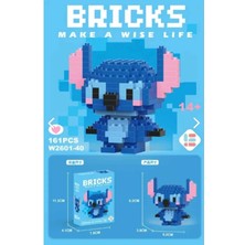 Kaptan Mavi Stitch Bricks 3D Yapboz Puzzle Yapı Oyuncakları